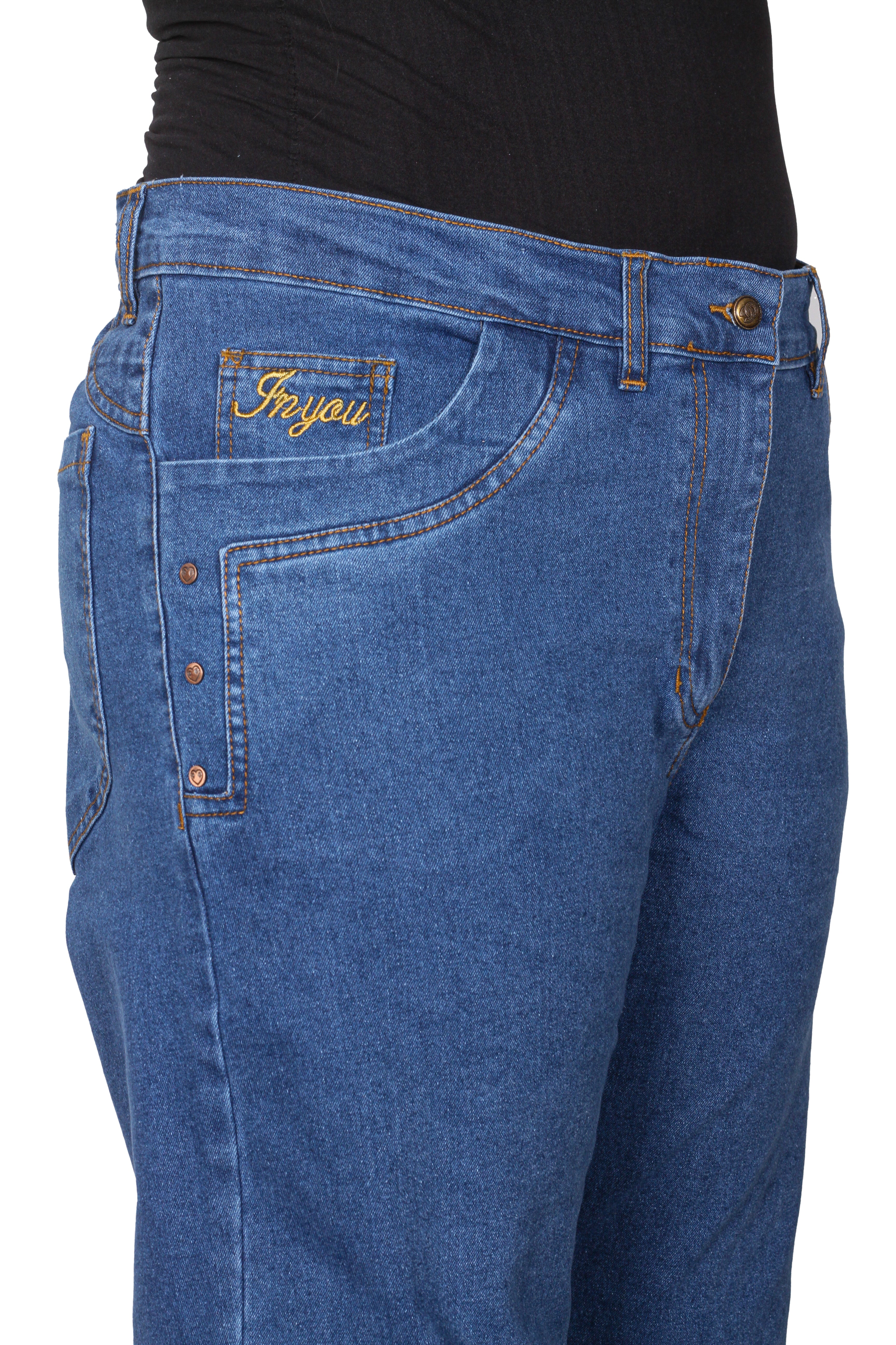 Premium High-Waisted Classic Blue Jeans