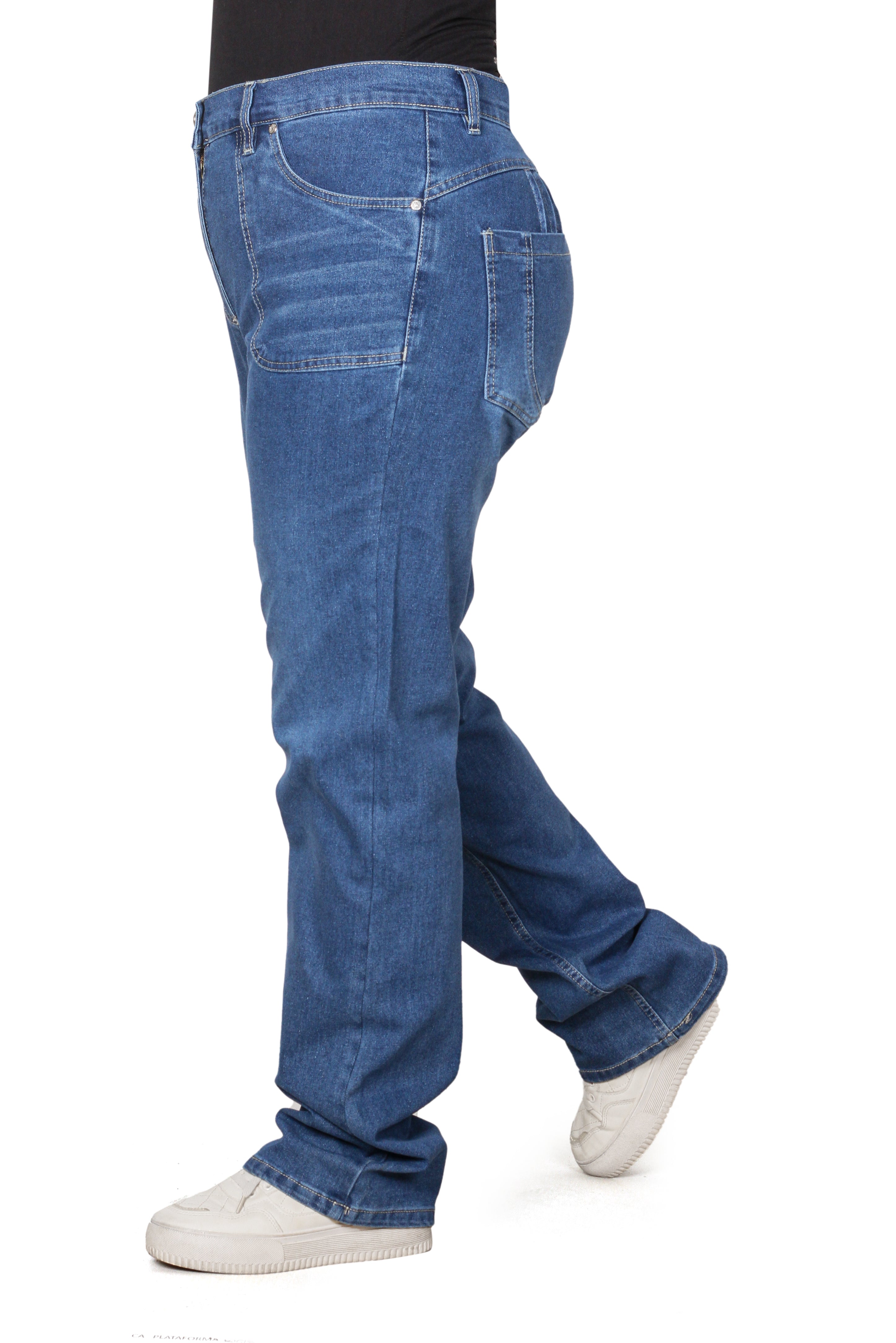 Women’s Essential Straight-Leg High-Rise Jeans – Classic Medium Indigo